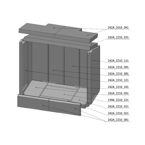 Žárobetonová komora komplet - bílá IMPRESSION 3G 59.44.14
